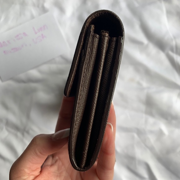 Louis Vuitton Damier Ebene Sarah Long Wallet - Picture 4 of 8